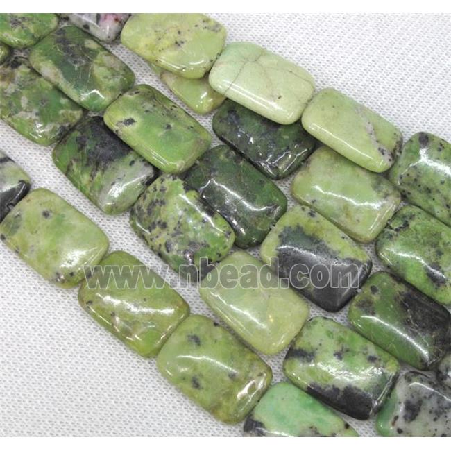 natural Australian Chrysoprase beads, rectangle, green