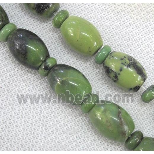 natural Australian Chrysoprase bead, barrel