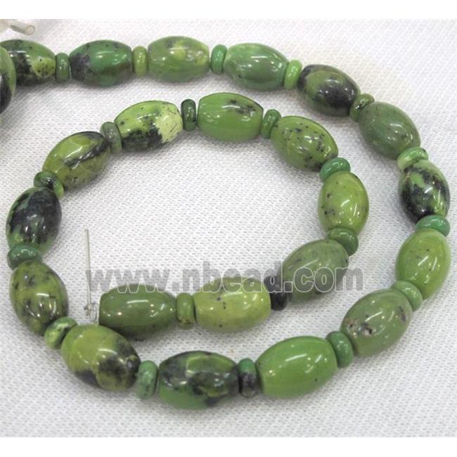 natural Australian Chrysoprase bead, barrel