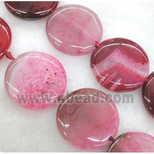 red druzy agate circle beads