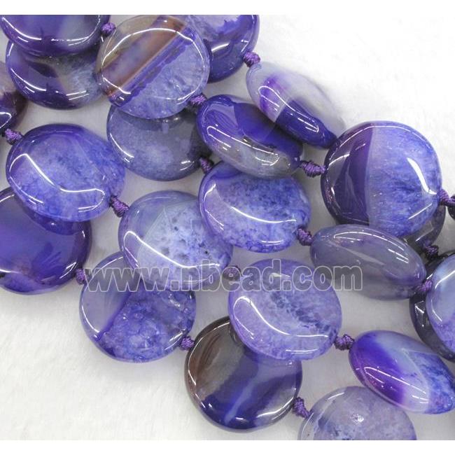 purple druzy agate circle beads