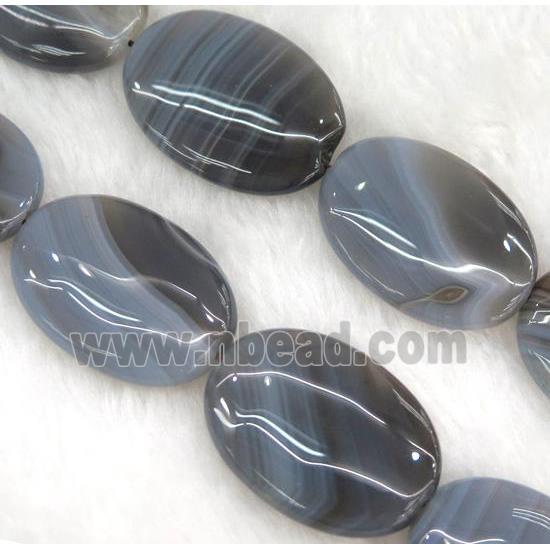 natural gray botswana agate oval beads