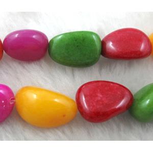 colorful opal jade beads, erose, drip