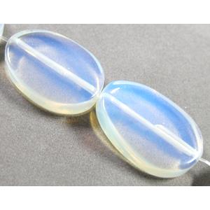 opalite beads, white, twist