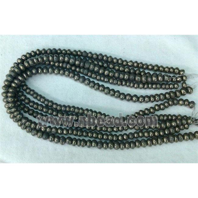 natural abacus Pyrite Beads