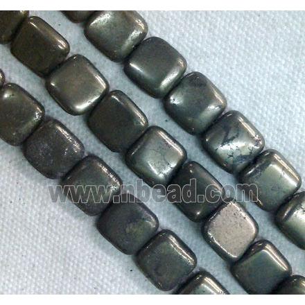 natural Pyrite Beads, square