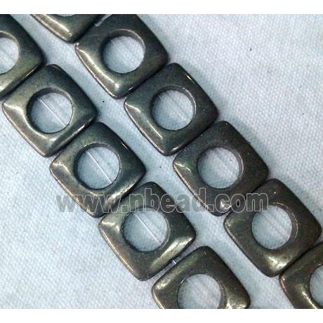 natural Pyrite Beads, square