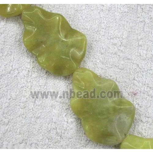 olive jade bead, cucurbit