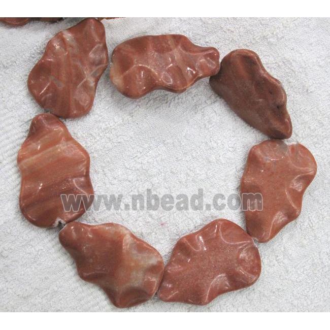 red jasper bead, cucurbit