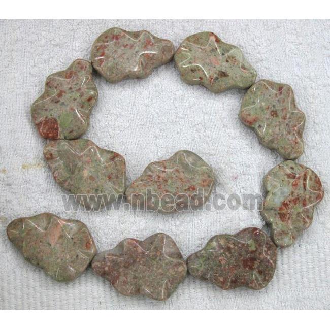 unakite bead, cucurbit