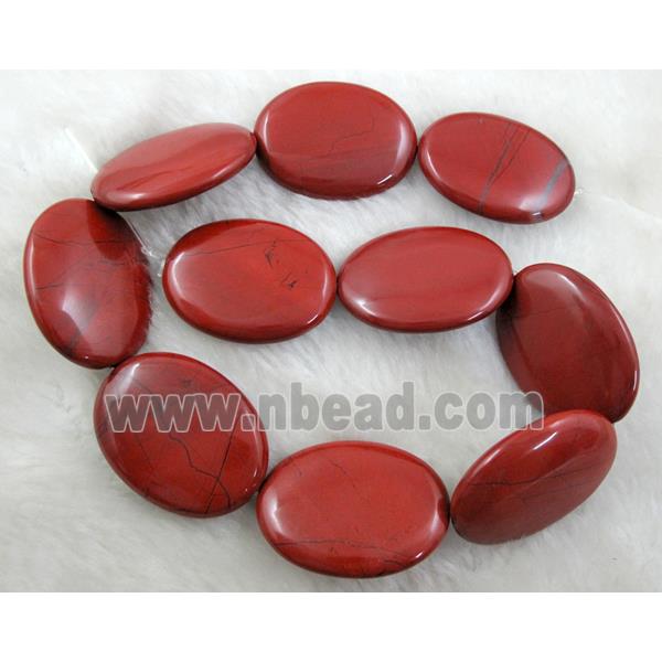 Red Jasper oval beads