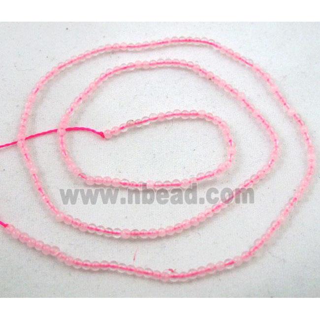 pink jade beads, tiny, round