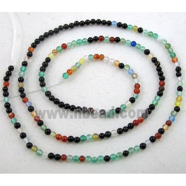 jade beads, tiny, round, mixed color