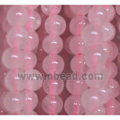 tiny rose quartz beads, round