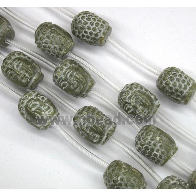 Chinese Jade Buddha Beads, green