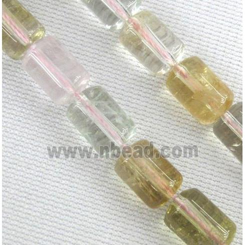 mixed crystal quarzt tube beads