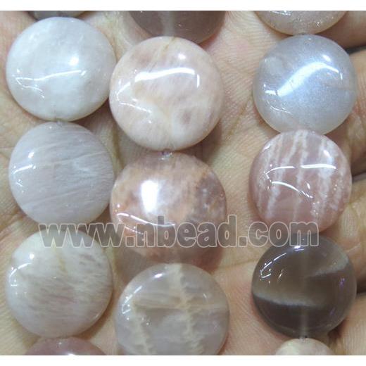 Sunstone bead, flat=round