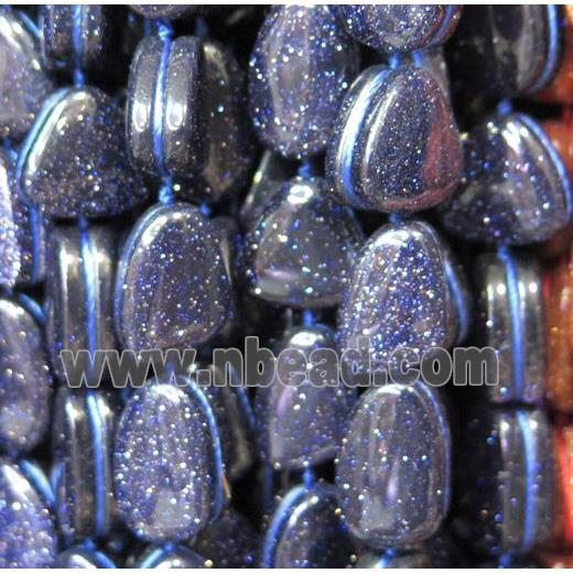 Blue SandStone beads, triangle