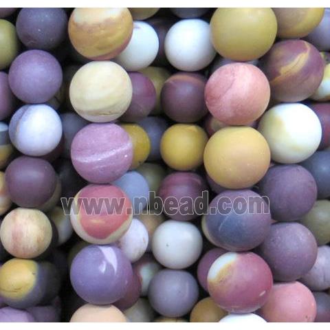 round matte Mookaite beads