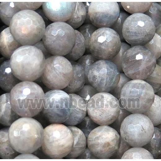 Labradorite bead, faceted round