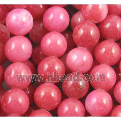 round Irisated Jade beds, red