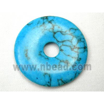 Natural Turquoise Dount Pendants