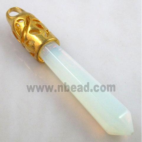 opalite stone pendant, stick, point