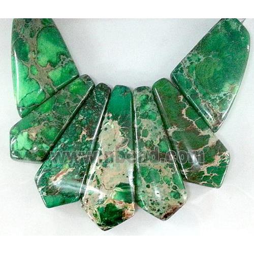 Green Imperial Jasper Teardrop Pendant