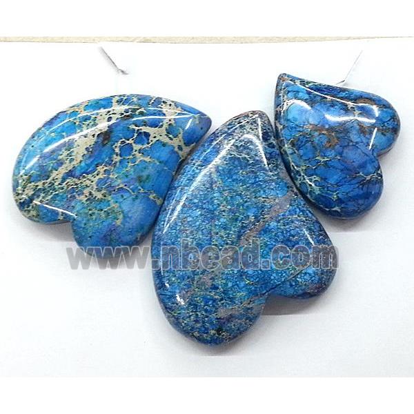 Blue Imperial Jasper Teardrop Pendant