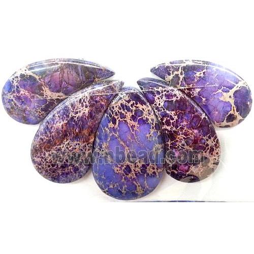 Purple Imperial Jasper Teardrop Pendant