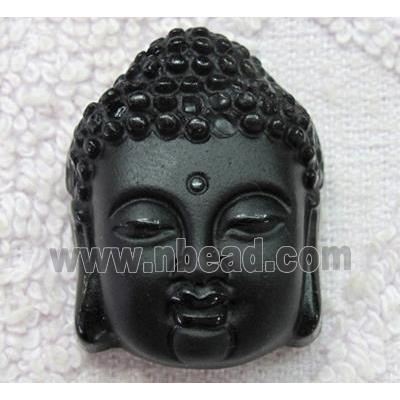 Natural Black Obsidian Buddha Pendant