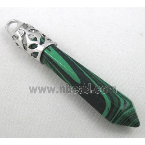 malachite pendant, stick, point