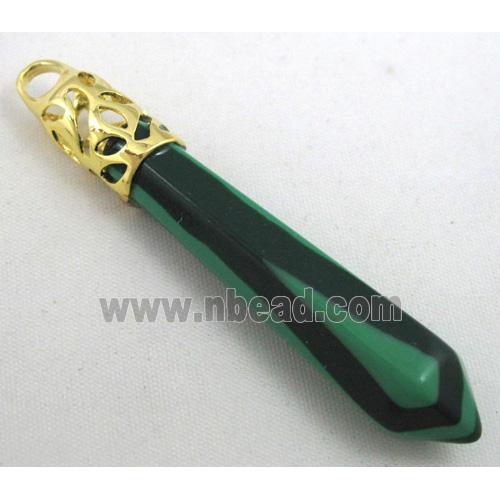 malachite pendant, stick, point