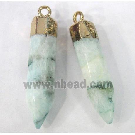 clear quartz bullet pendant