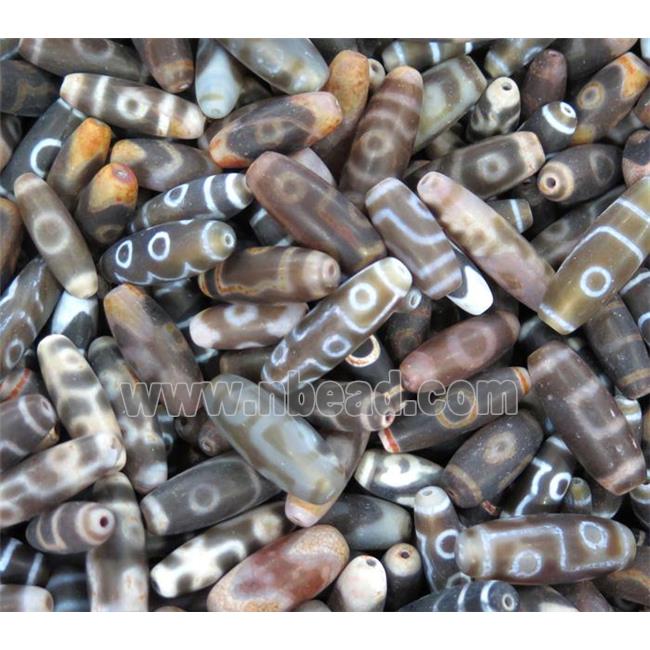 tibetan Dzi beads, barrel, mixed