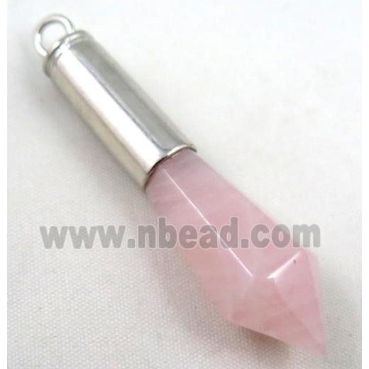 Rose Quartz bullet pendant