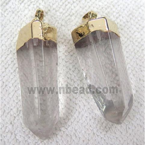 Clear Quartz pendant, freeform stick