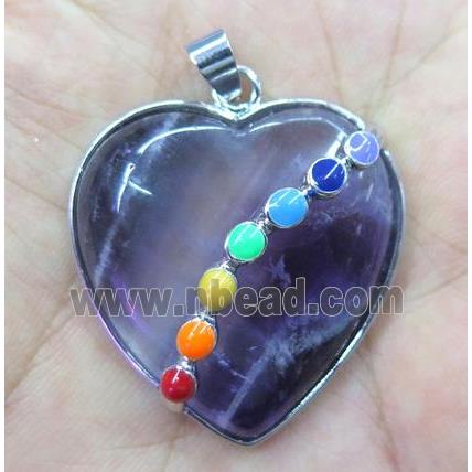 amethyst heart pendant