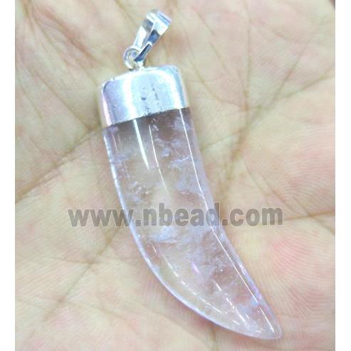 Clear Quartz horn pendant