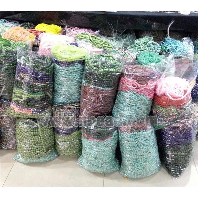 bulk mixed gemstone beads, mixed size, sold per bag