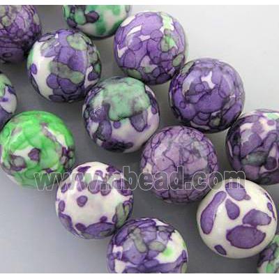 rainforest stone beads, deep-lavender, stability, round