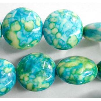 rainforest beads, aqua, stability, flat-round