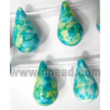 rainforest beads, aqua, stability, teardrop