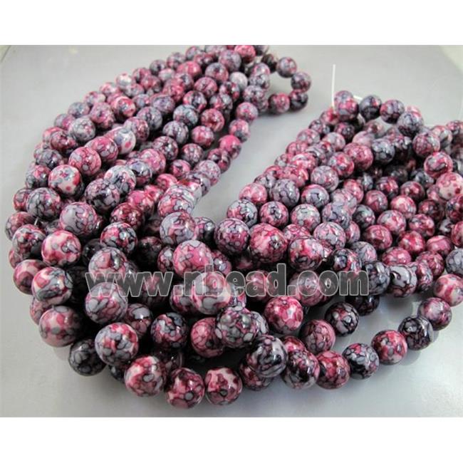 rainforest stone beads, purple, stability, round