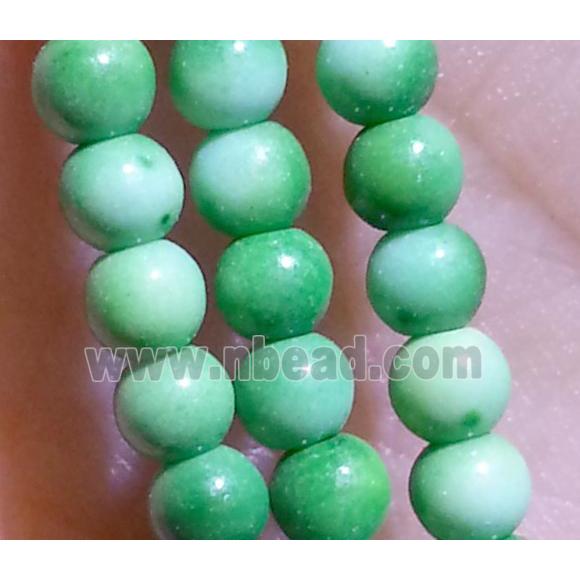 green Rainforest Jasper beads, round, stability