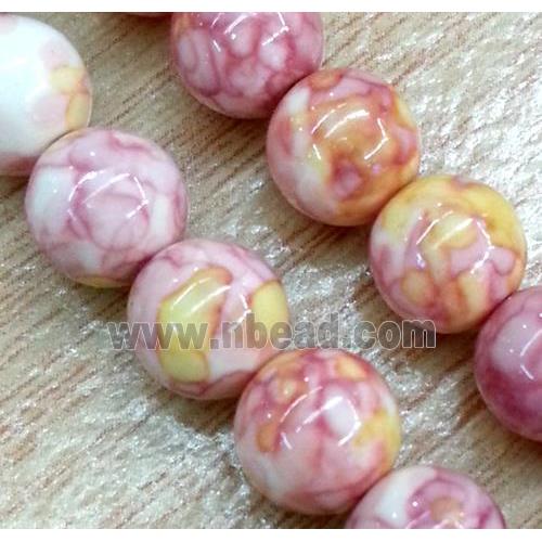 Rainforest jasper beads, round, stability