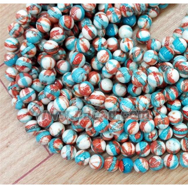 Rainforest jasper beads, round, stability