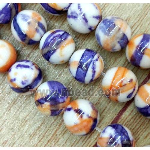 Rainforest jasper beads, round, stability, purple