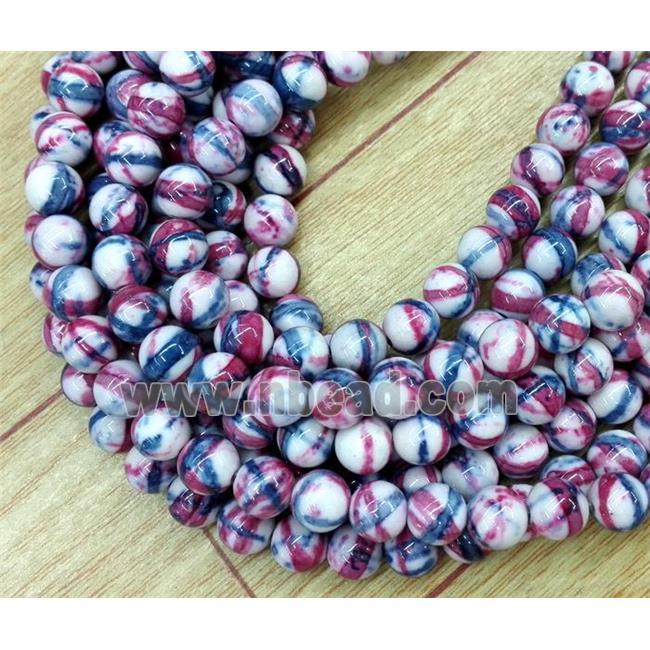 Rainforest jasper beads, round, stability