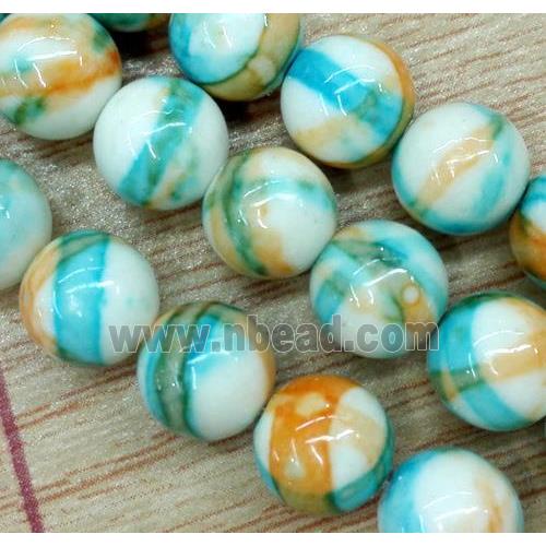 Rainforest jasper beads, round, stability